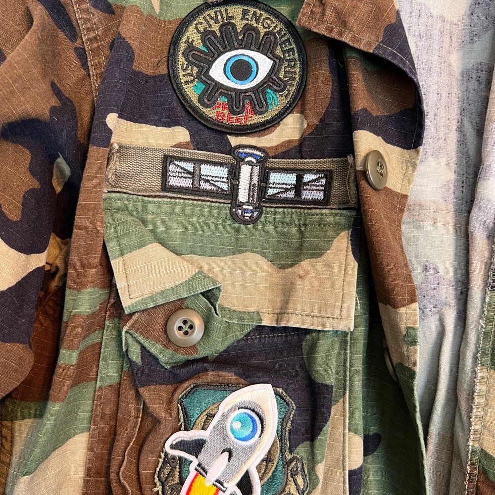 Airforce Diy Patch Camo Jacket. Space Jacket - image 8